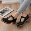 Fashion Women Flats Shoes Big Size 33-43 Retro College Wind Round Buckle Thick Crust Muffin Shoes Small Doll Leather Sweet Zapatos Mujer