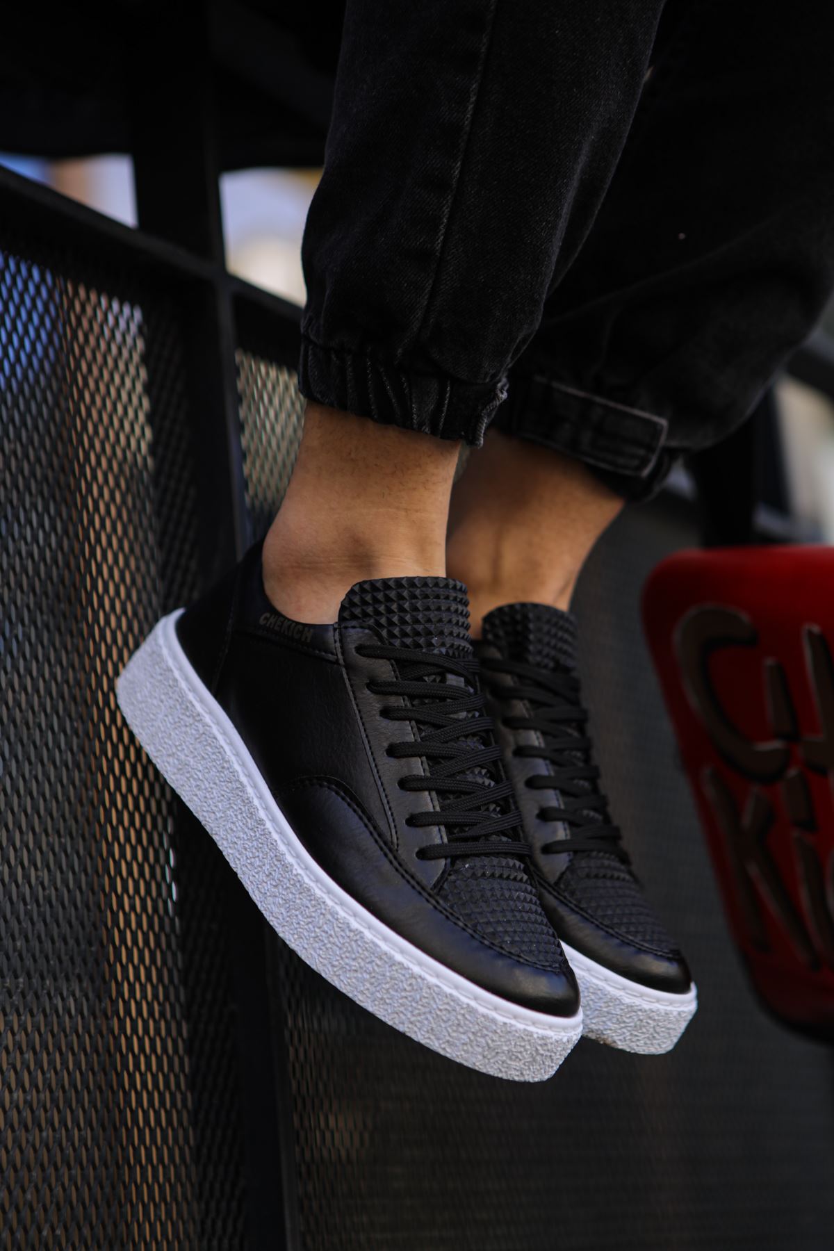 

CHEKİCH New Collection CH017 Pyramid Men Shoe White Black Brown Tan 41