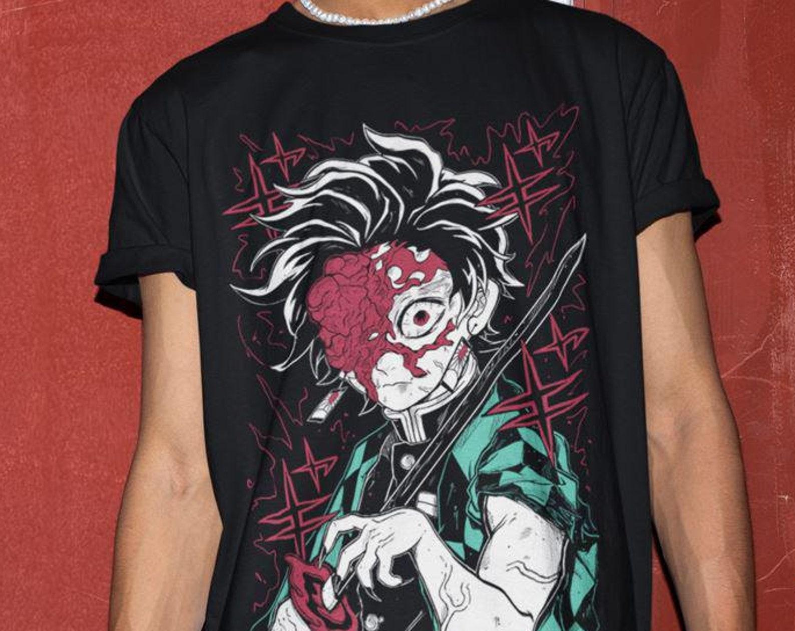 Unisex Horror Manga Creepy Girl T shirt, Dark Anime Gothic T shirt, Manga Gothic T shirt Inactive 2XL