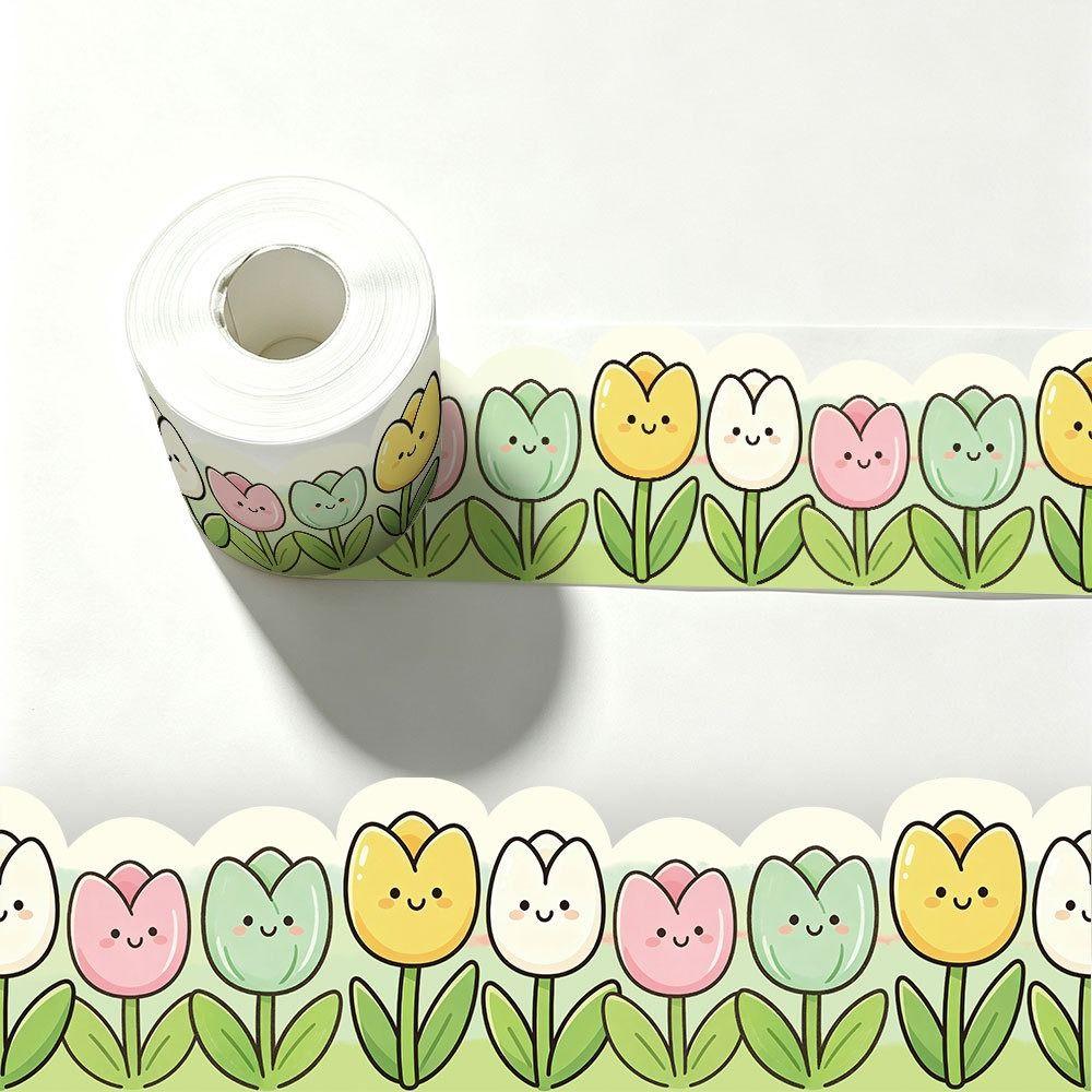 Scalloped Edge Bulletin Board Border 10m/Roll Decorative Board Border Sticker  Classroom Decor