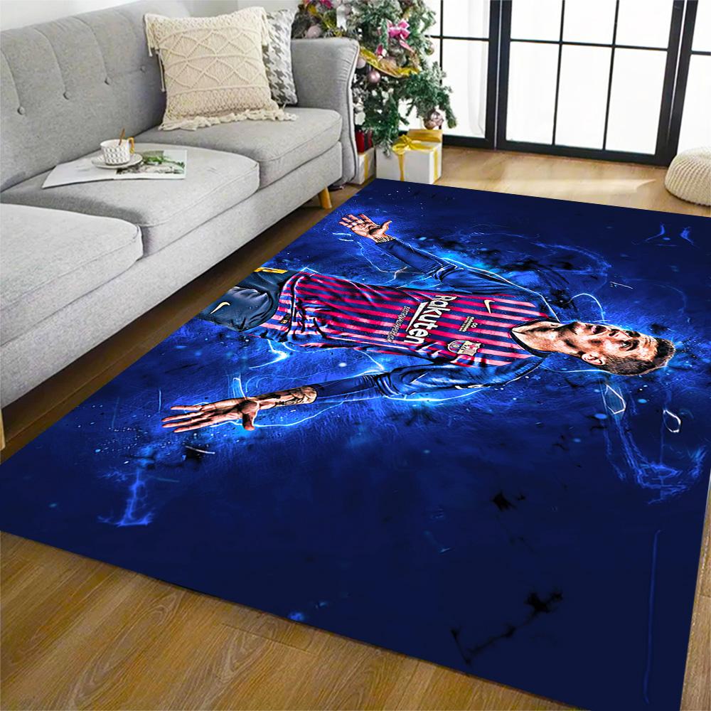 Brazilian Soccer Player Action. Carpet Perfect for Dormitory Kitchen Balcony Foyer Anti-slip Rug Decorate Offices Perfect Birthday/Christmas Gift Idea
