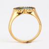 925 Silver Gold Plated Malachite Heart Ring Women Diamond Accent Jewelry Gift