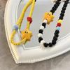Y2K Cute Star Beads Rope Phone Chain Lanyard Charm Strap Wrist Beaded Hanging Cord Bracelet Keychain for Camera Sweet Girl Woman