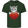 A Cute Cat With a Heart Love Valentines Day Unisexs Light Cotton TShirt