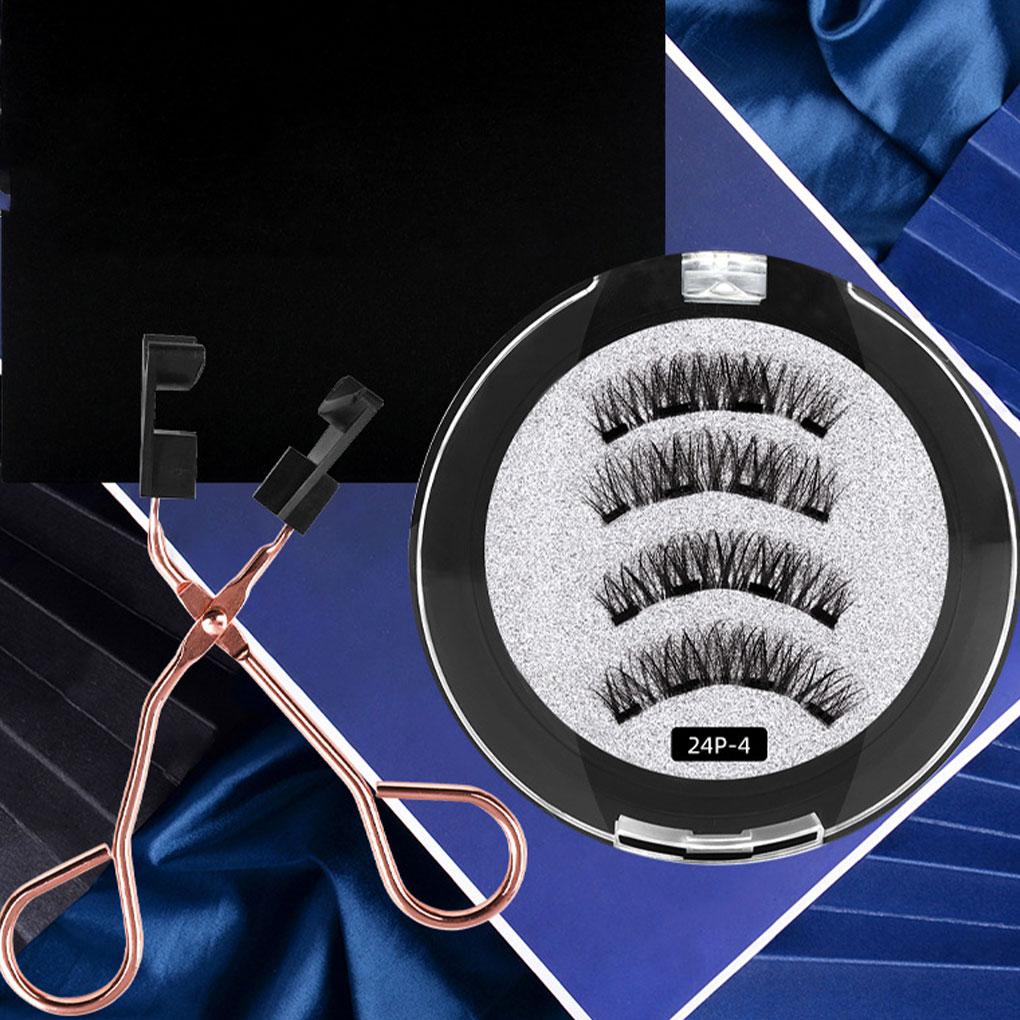 Magnetic Suction False Eyelashes Natural Biomimetic Feeling Transparent Soft Stem Secure Fixation