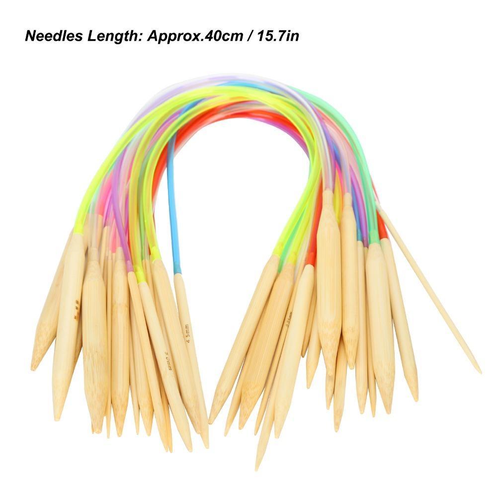 18pcs Colorful Plastic Tube Double Point Knitting Needles Knitting Tool Set  Knitting Projects