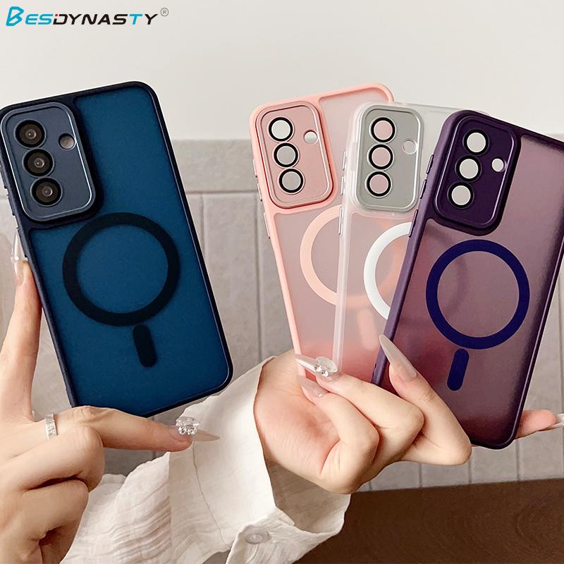 Magsafe Magnetic Wireless Charge Case For Samsung Galaxy S25 Ultra S24 FE S23 S22 Plus A56 A36 A26 A55 Matte Hard Armor Cover
