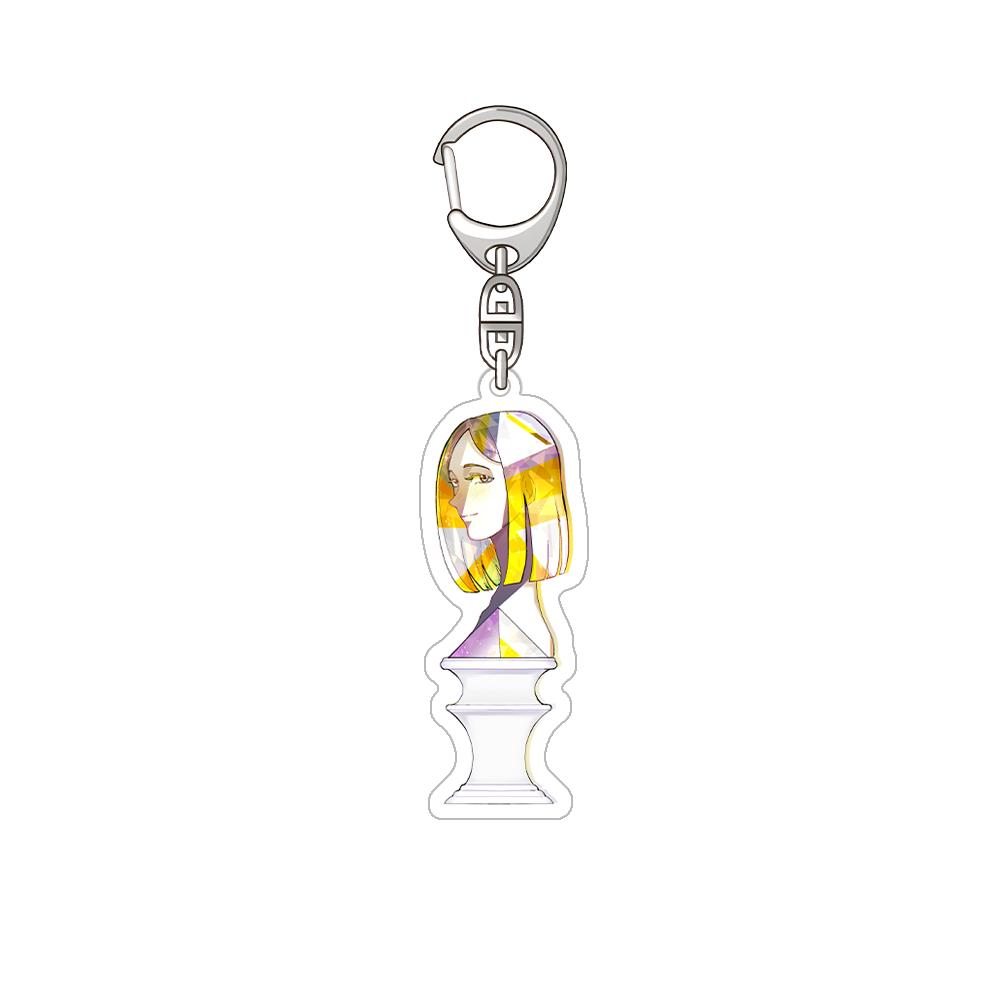 Land of the Lustrous Phosphophyllite rutile amethyst Obsidian Yellow diamond Ghost quartz Acrylic Keychain Bag pendant Fans Gift