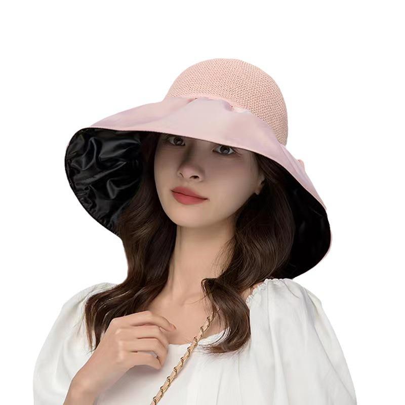 Women's Foldable Wide Brim Sun Hat with UV Protection and Face Covering