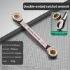 1PC Double Head Ring Ratchet Wrench 6-27mm Dual-use Fast Plum Blossom Ratchet Spanner for Bicycle Motorcycle Car Repair Tools