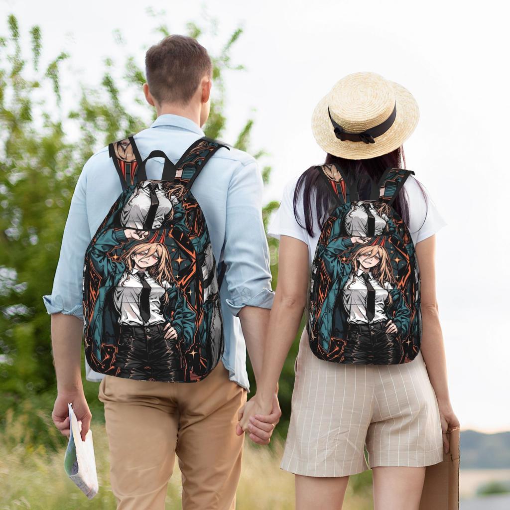 Power cool manga Backpack Chainsaws Mans Outdoor Style Backpacks Student Stylish High School Bags Custom Big Rucksack