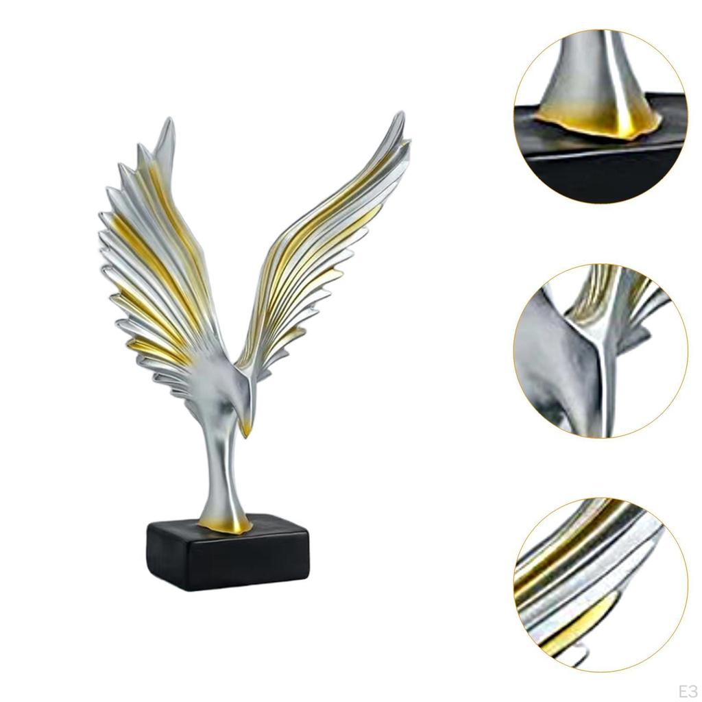 Eagle Figurine Wing Ornament Home Decor Item for Office And Living Space