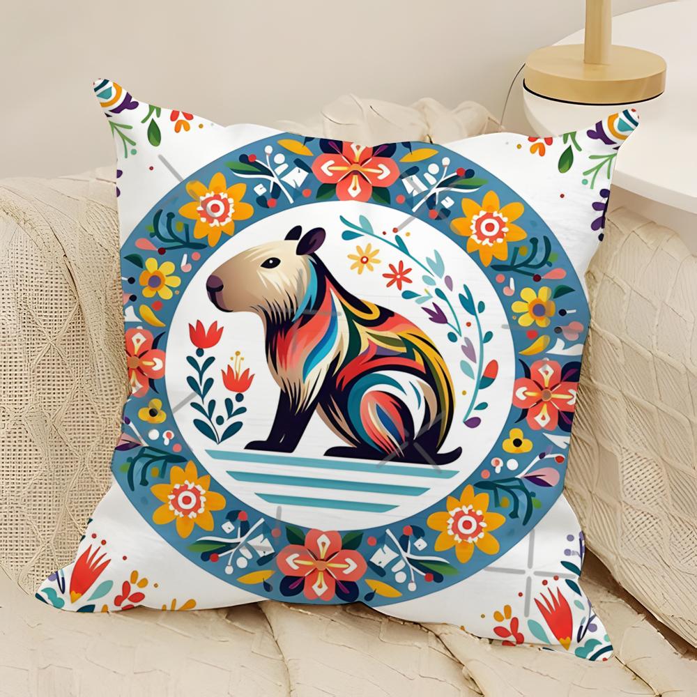 fashing and natural floral prints Pillow Case Natural Linen Double-Sided Printing Sofa Home Decor Cushion Cover