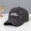 Ripped Baseball Cap Female Alphabet Embroidery Washed Cotton Cap Small Face Wide Brim Soft Top Sun Hat
