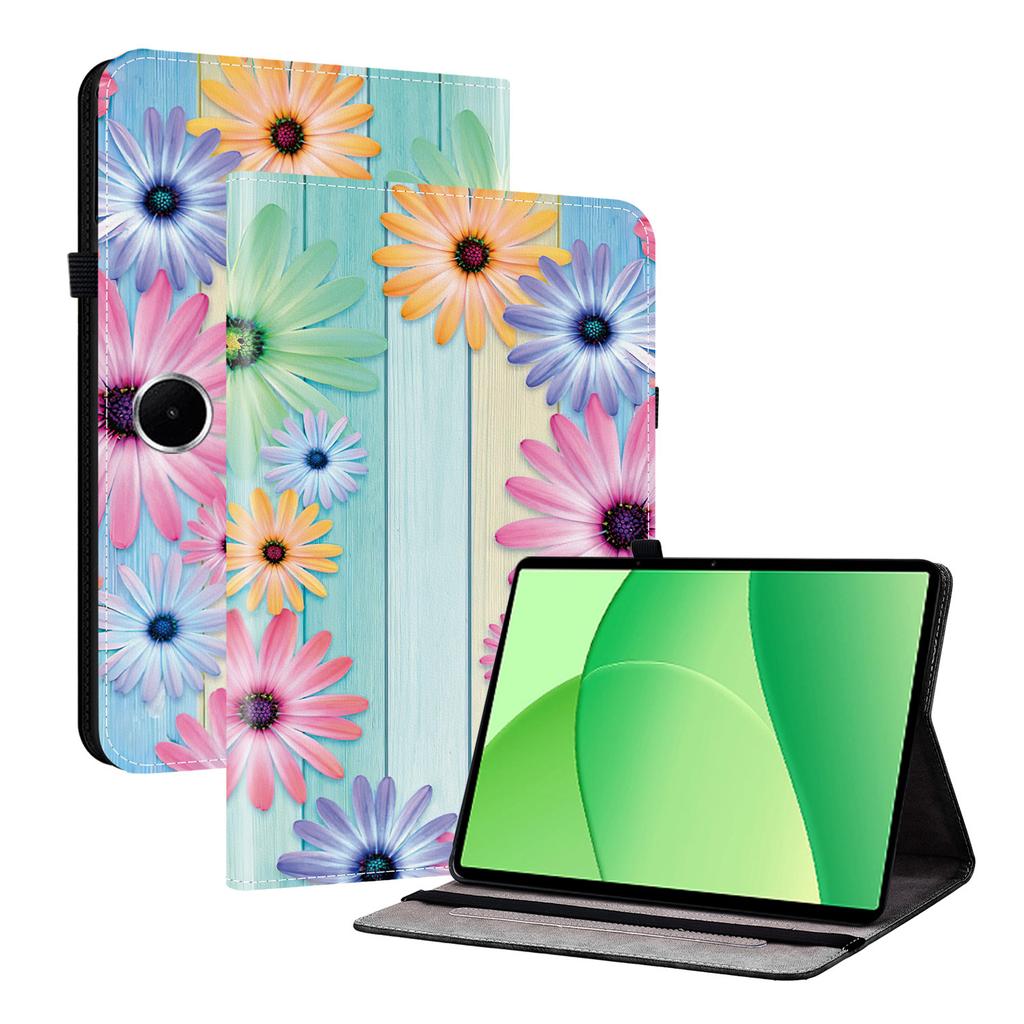 For Oppo Pad SE Leather Case Pattern Printed Stand Tablet Cover with Card Slots