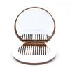 1 Pcs Chocolate Biscuit Mini Pocket Mirror With Comb Princess Portable Biscuit Shape Makeup Folding Mirror With Comb