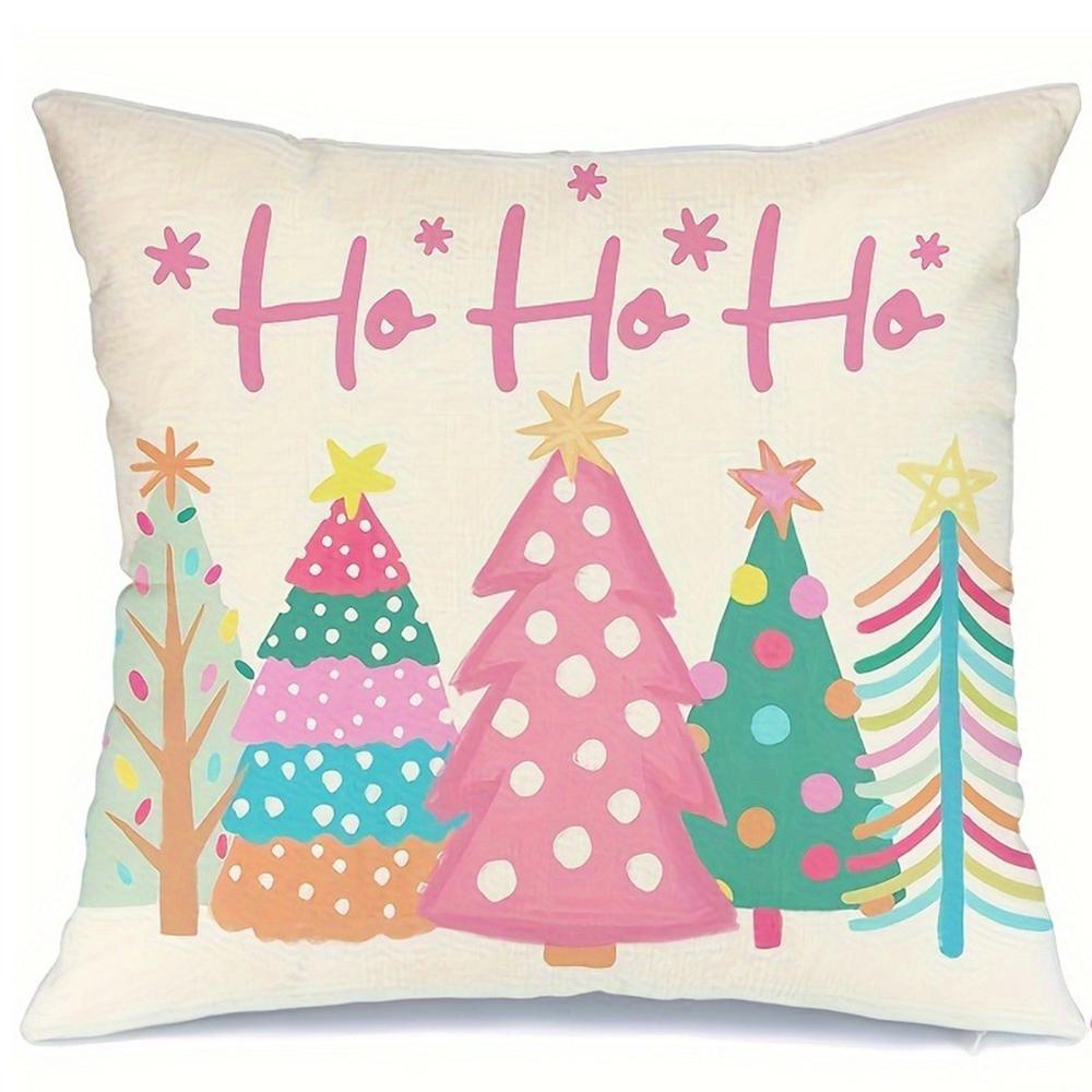 Christmas Theme Pillowcase Merry Christmas New Year Gift Pillow Cover Home Room Decoration Sofa Cushion Cover