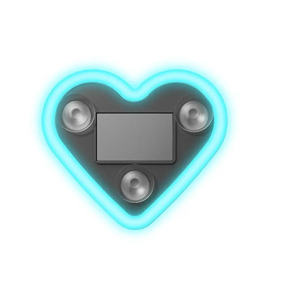 Car Solar Triangle Window Heart-shaped Light Emitting Atmosphere Interior Atmosphere Wiring Free Light Light LED Heart-shap I5E0