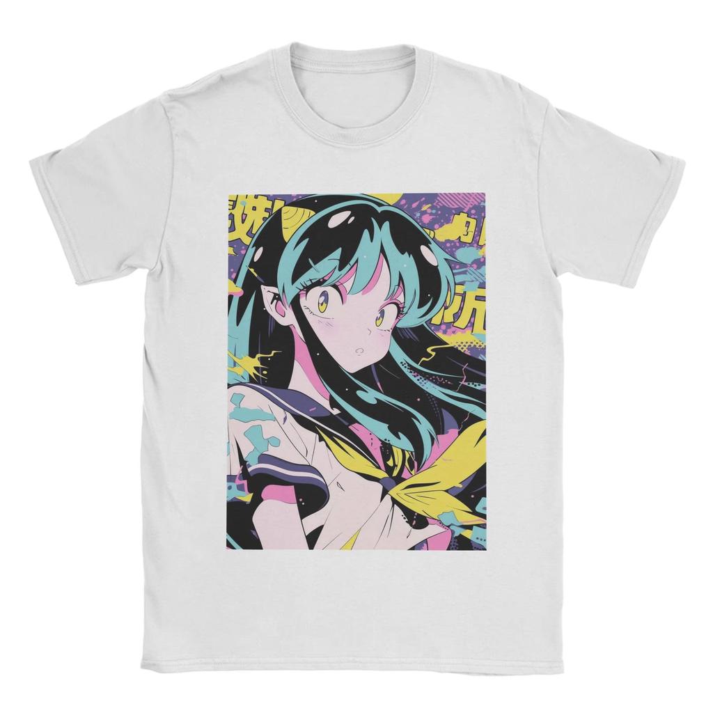 Urusei Yatsura Lum Tshirt Unisex Cotton O Neck Leisure Casual Short Sleeve Summer Graphic Print Anime Y2k Harajuku Oversized Top
