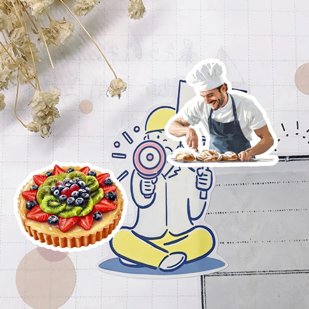17pcs Cute Self-made Watercolor food sushi Southeast Asian cuisine Scrapbooking Stickers /Decorative /DIY Craft Photo Albums