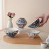 Japanese Rice Bowl Household Ceramic Personal 5 Inch Dining Hats Bowl Small Bowl Simple Tableware