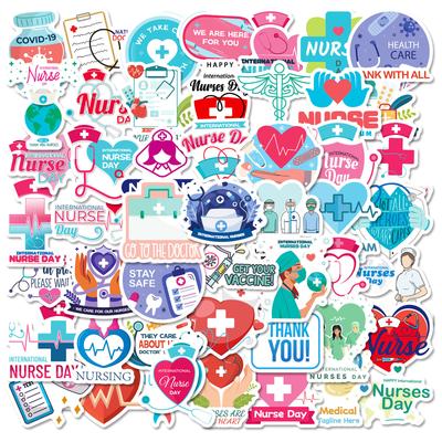 50 Adesivi Graffiti Infermiere Medico Amore Croce Termometro Stetoscopio Elemento Adesivi Decorativi