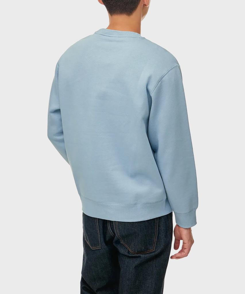 Dickies Fleece Ox Collar Logo Relaxed Crewneck Ashley Blue