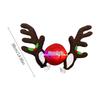 Christmas Reindeer Car Decorations LED Lighting Rudolf Reindeer Antlers Red Noses Car Decorations Kit Christmas Auto  Decor