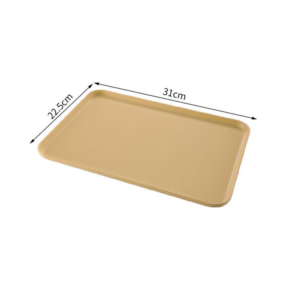 Plastic Wheat Straw Storage Tray Eco-friendly Large Capacity Service Dessert Pallet Exquisite Rectangular Serving Tray Desktop