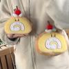 Cake Shape Swiss Roll Coin Purse Cute Cartoon Shoulder Bag Versatile Plush Crossbody Bag  Gift