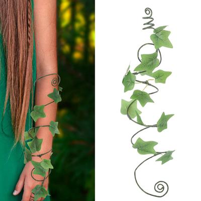 Renaissance Fairy Ivy Arm Wrap Woodland Elf Bracelet Forest Mother Nature Costume Halloween Medieval Cosplay Accessories for Adult Women