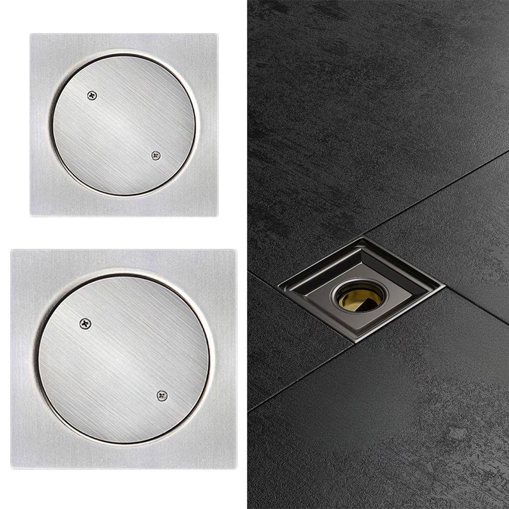Square Shower Floor Drain with Cleaning Port Drainage Port Durable Cleanout  Floor Drain  Bathroom