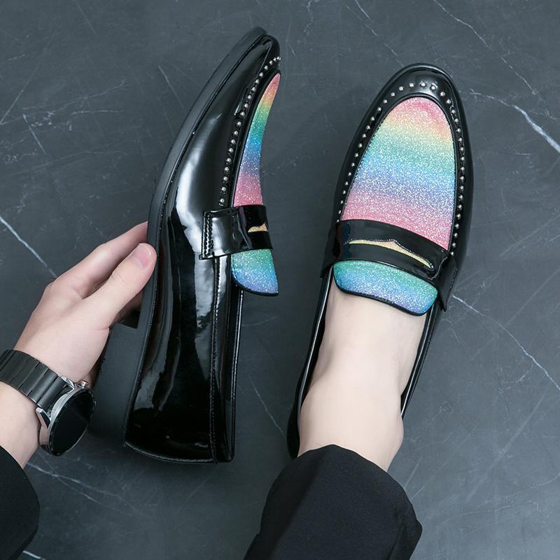 Men's Dress Shoes slip on Leather Vintage Business Oxfords Flat Soft Bottom Male Footwear Spring tassel Loafers Shoes For Men