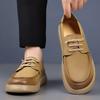 2025 New Designer Loafers for Men Spring Autumn Casual Shoes Male High Quality Soft-soled Leather Shoes Man Khaki
