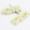 12 Pcs Mini Artificial Rose Flower Bouquet 12 Heads Paper Rose Flowers with Stems for Scrapbooking Wedding DIY Crafts