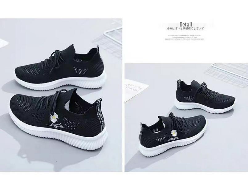 Women's Summer 2025 Breathable White Mesh Sneakers - Versatile Casual Shoes