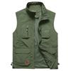 Summer Men's Vest Outdoor Mesh Thin Stand Collar Jacket Sports Quick-drying Vest Fishing Horse Clip Shoulder
