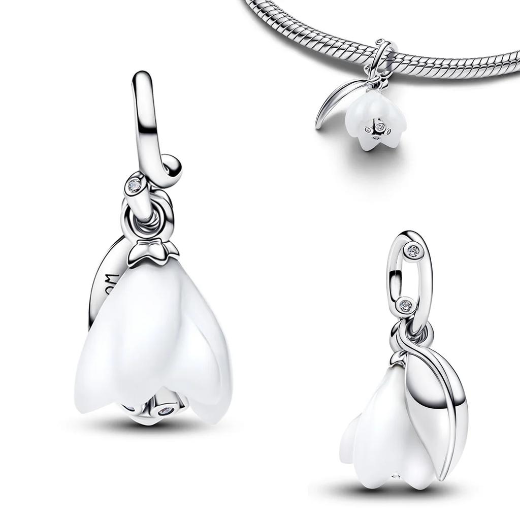 New 925 Silver Heart Moon Wreath Reindeer Diamond Snowflake Key Chain Pendant Charms Beads Bracelets Necklaces Jewelry Gifts