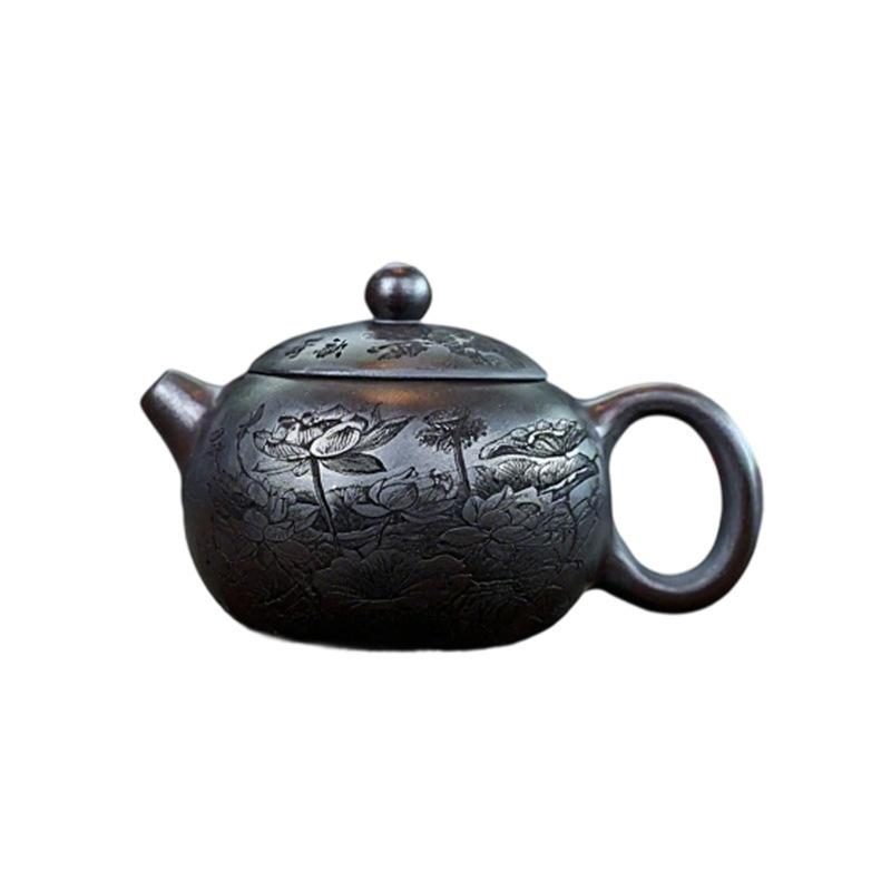 

240ml Authentic Yixing Purple Clay Teapots Handmade Xishi Pot Raw Ore Antique Red Mud Tea Maker Kettle Chinese Zisha Tea Set