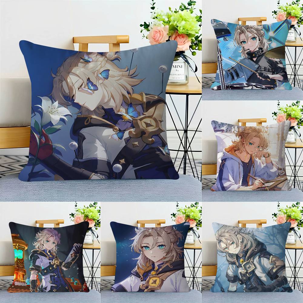 ANIME A-AlbedoS Cushion Cover Pillowcase Upholstery Sofa Throw Pillow Home Decor Pillowcas