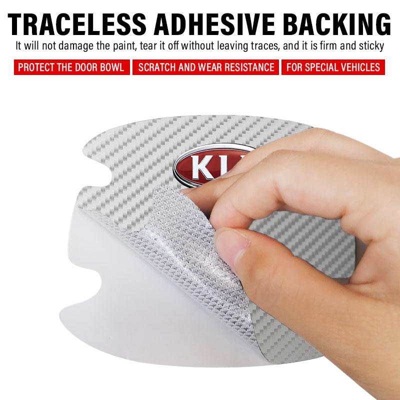 4KS Ochrana kliky dveří auta 3D nálepka emblém dekorace pro KIA Ceed Sportage Rio K5 k6 K7 K8 Optima Cerato Proceed Venga Sedona Forte