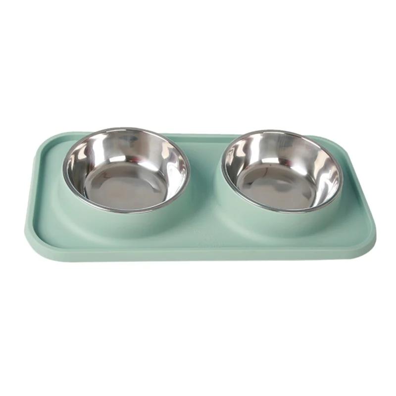 Dog Bowls Stainless Steel Dog Bowl With No Spill Dog Food Bowl Non-Slip Mat Feeder Bowls Pet Bowl For Dogs Cats