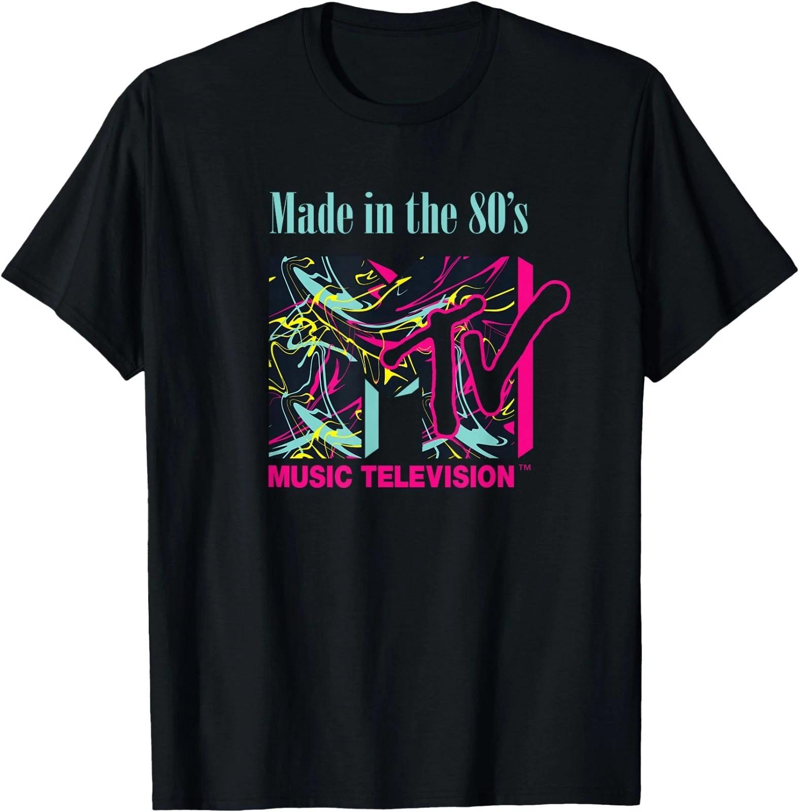 The official MTV Logo with abstract funky new Wave Lines T-Shirt S