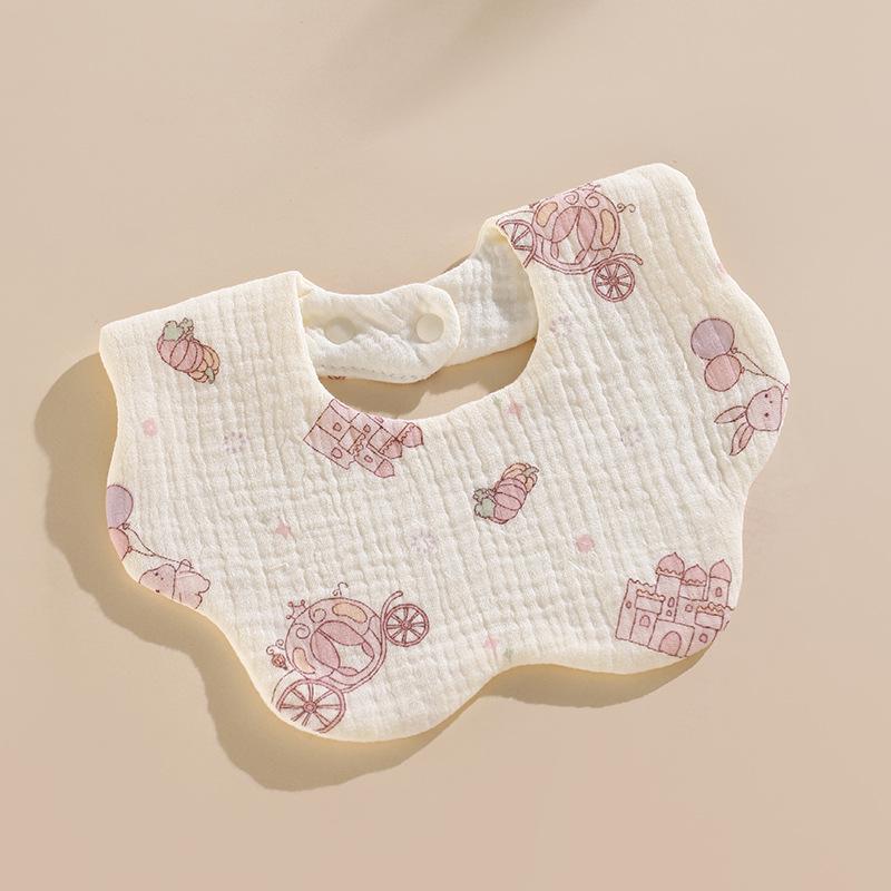 Six-Layer Cotton Petal Bib for Newborns, Boys & Girls - Thin, Soft & Absorbent