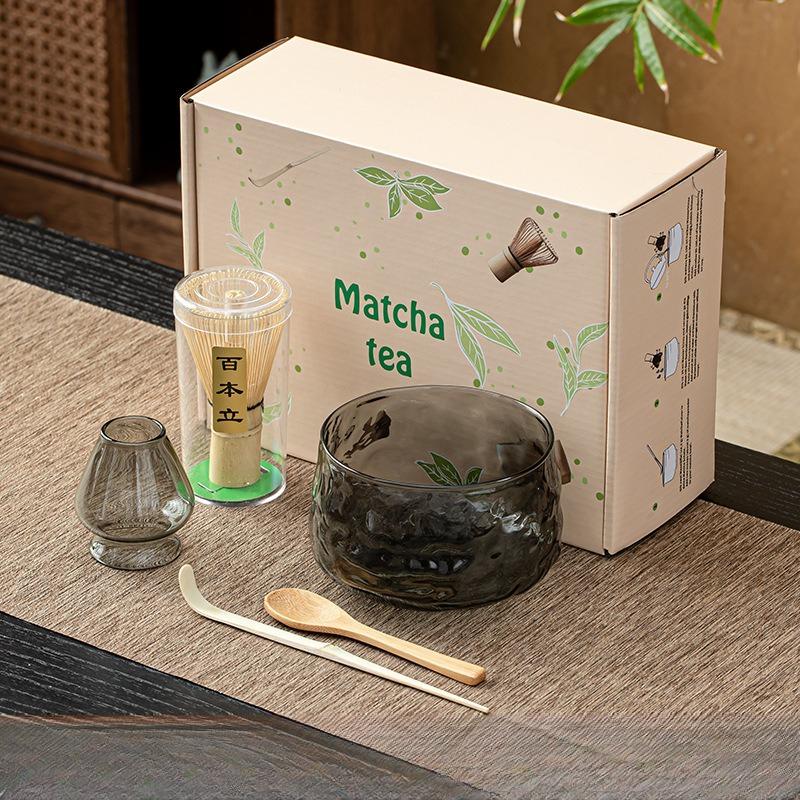 

5/7PSC Ceramic Matcha Bowl Large Capacity Smooth Matcha Whisk Stand High Temperature Resistant Tea Salad Soup Bowl