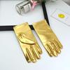 Adult Women's Summer Performance Gloves - Gold Fluorescent Thin Spandex Gloves for Dance, Stage, or Parties.