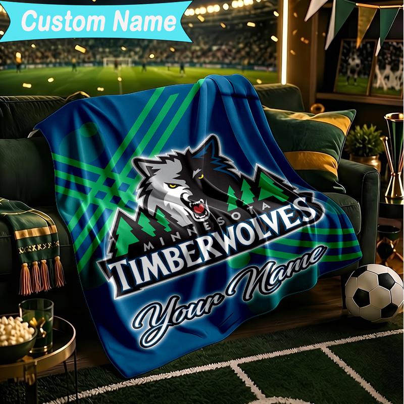 1PC Custom Name Blanket Minnesota Logo Flannel blankets Patterns Throw Blanket All-Season Soft Gift for Couch, Bed, Camping, Birthday gifts