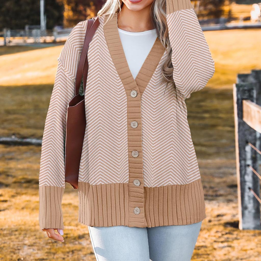 Women's Solid-color Fashionable Long-sleeved Top Cardigan