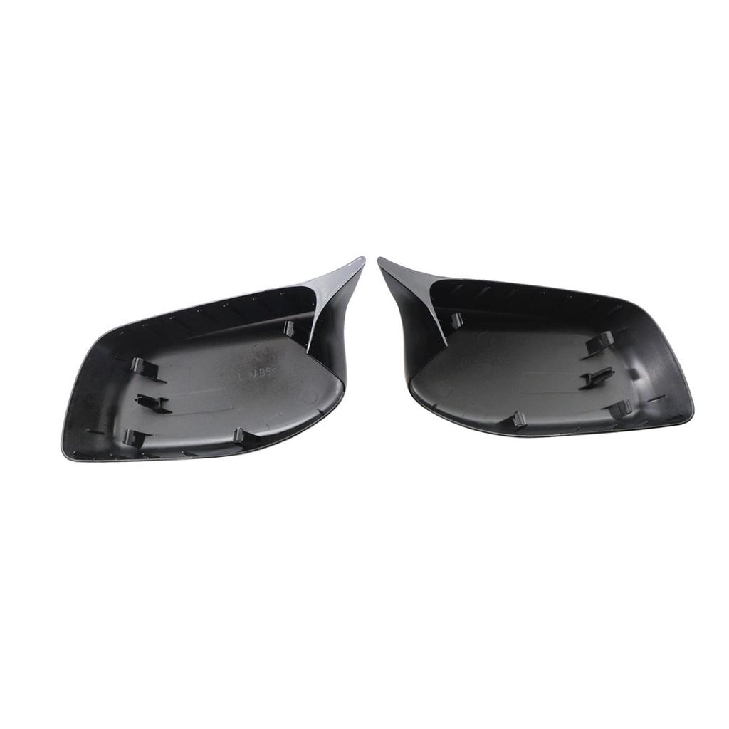 2PCS Rear Wing Mirror Cover Caps For BMW 5 Series E60 E61 E63 E64 03-07 Gloss Black