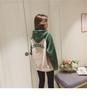 2026 New Autumn/Winter Women's Korean Style Trendy Long Sleeve Loose Plus Velvet Color Block Hoodie